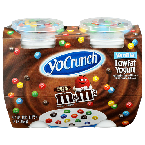 Yocrunch Vanilla With M&ms Lowfat Yogurt - 4 Ounce - 4 Count
