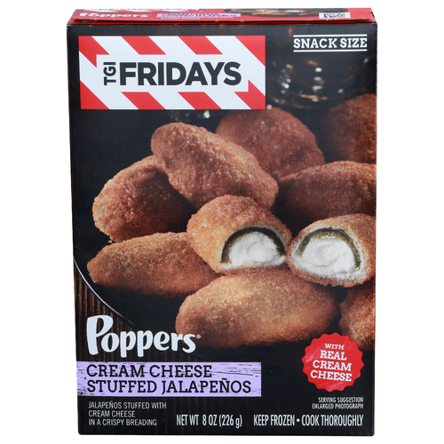Tgi Fridays Cream Cheese Stuffed Jalapenos Snack Size Poppers - 8 Ounce