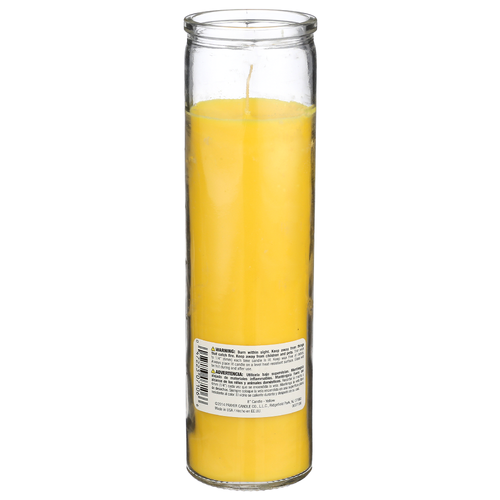 Prayer Candle Company 8" Yellow Solid - 1 Each