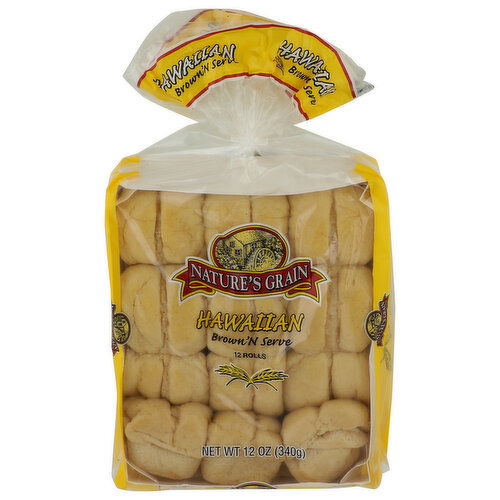 Nature's Grain Hawaiian Brown And Serve Rolls - 12 Ounce