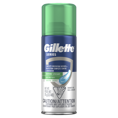 Gillette Series Soothing Shaving Gel For Men, Aloe Vera - 2.5 Ounce