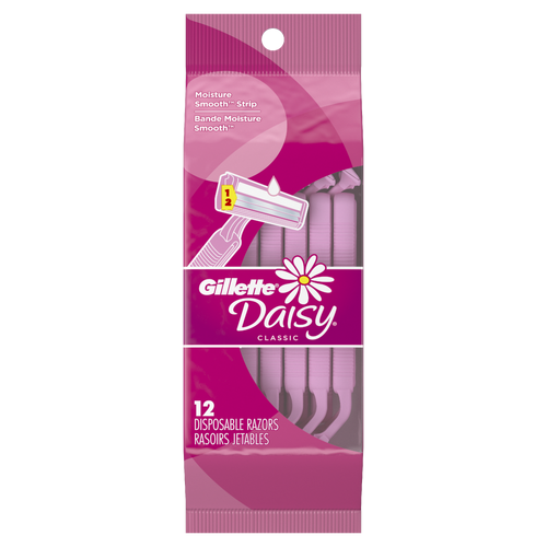 Gillette Daisy Classic Women's Razor, 12 Count + 1 Venus Simply3 Razor - 1 Kit