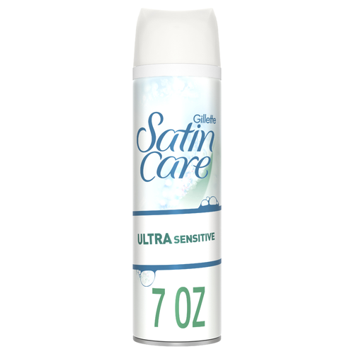 Gillette Venus Satin Care Ultra Sensitive Skin Shave Gel, Shaving Cream For Women, , Fragrance Free - 7 Ounce