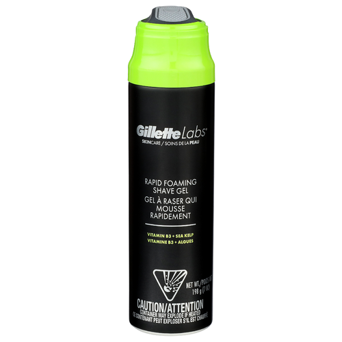 Gillette Labs Vitamin B3 + Sea Kelp Rapid Foaming Shave Gel - 7 Ounce