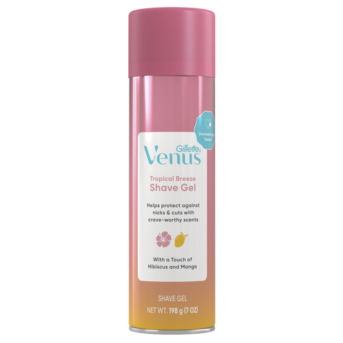 Venus Gillette Tropical Breeze Mango & Hibiscus Scented Shave Gel - 7 Ounce