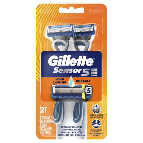 Gillette Sensor5 Men's Disposable Razors - 2 Count
