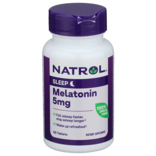 NATROL Tablets Vitaminsupplements Melatonin - 60 Count