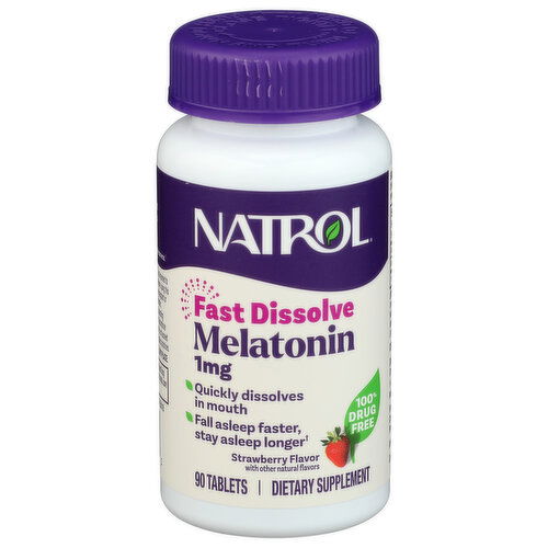 Natrol Strawberry / Fd Tablets Vitamin Supplements Melatonin - 90 Count
