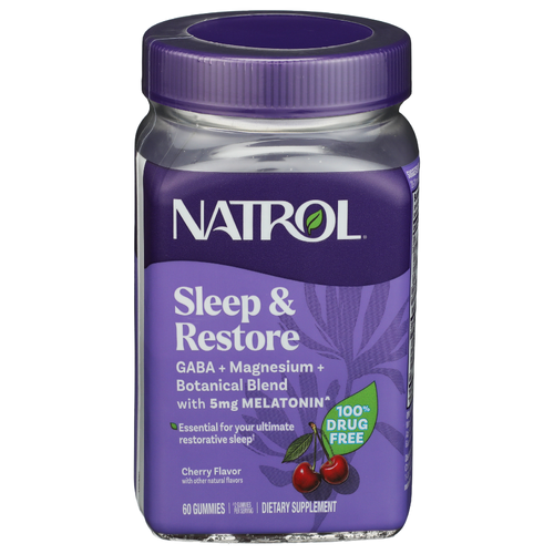 Natrol Tart Cherry Gummies Sleep & Restore With Melatonin - 60 Count Image 1 of 2