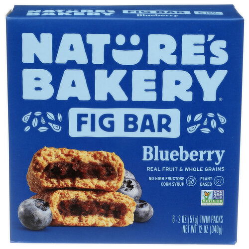 Nature's Bakery Whole Wheat Fig Bar Blueberry - 2 Ounce - 6 Count