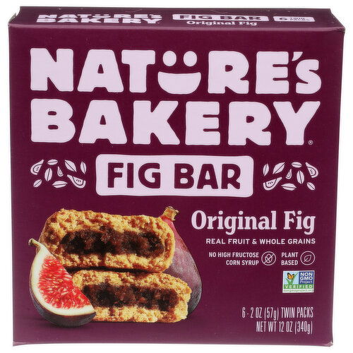 NATURE'S BAKERY Whole Wheat Bar Original Fig - 2 Ounce - 6 Count