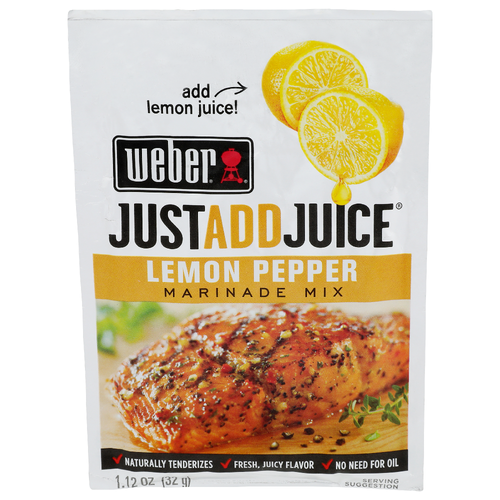 Weber Justaddjuice Lemon Pepper Marinade Mix - 1.12 Ounce