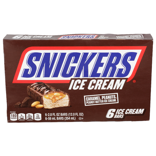 Snickers Caramel. Peanuts. Peanut Butter Ice Cream - 2 Fluid Ounce - 6 Count