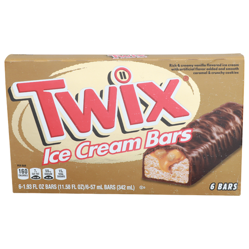 Twix Ice Cream Bars - 1.93 Fluid Ounce - 6 Count