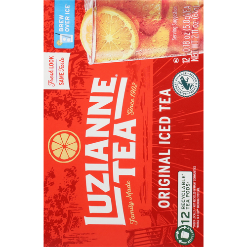 Luzianne Single Serve Iced Tea Unsweet - 12 Count