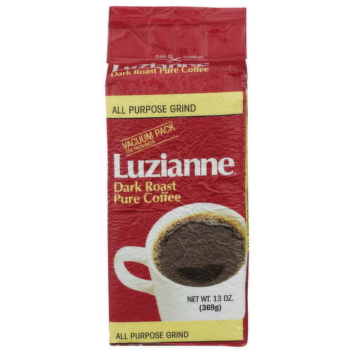 Luzianne Coffee Dark Roast Pure - 13 Ounce