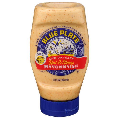 Blue Plate Hot & Spicy Mayonnaise - 12 Fluid Ounce Image 1 of 4