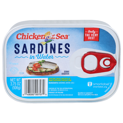 Chicken Of The Sea In Water Sardines - 3.75 Ounce