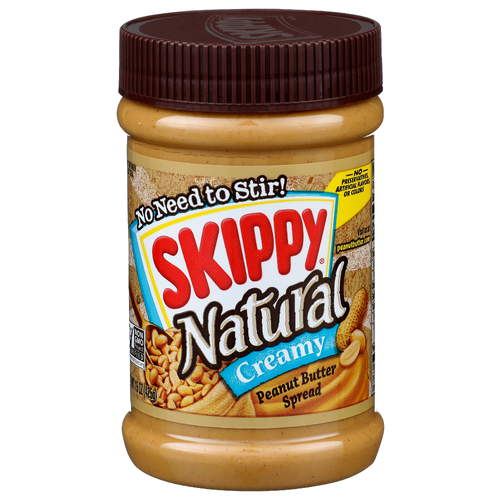 Skippy Natural Creamy Peanut Butter Spread - 15 Ounce