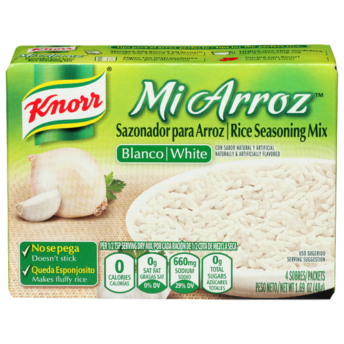 Knorr Seasoning Mix White Rice - 0.423 Ounce - 4 Count
