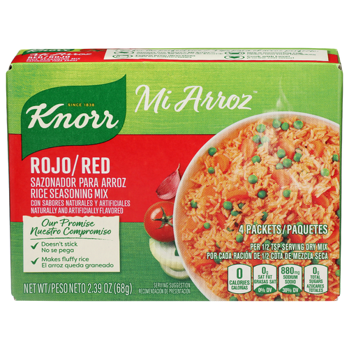 Knorr Mi Arroz Red Rice Seasoning Mix - 0.598 Ounce - 4 Count