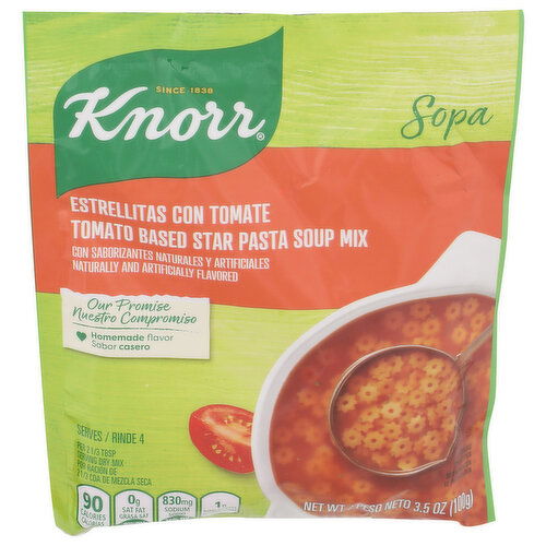 Knorr Homemade Flavor Tomato Based Star Pasta Soup Mix - 0.875 Ounce - 4 Count