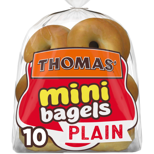 Thomas' Mini Bagels Plain - 1.5 Ounce - 10 Count Image 1 of 4