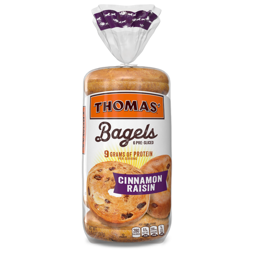 Thomas' Bagels Cinnamon Raisin - 3.333 Ounce - 6 Count