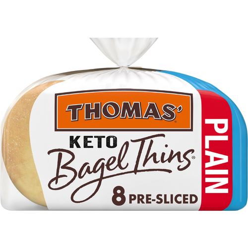 Thomas’ Sliced Keto Plain Bagel Thins - 13 Ounce Image 1 of 4