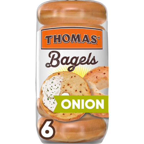 Thomas' Onion Bagels - 3 Ounce - 6 Count