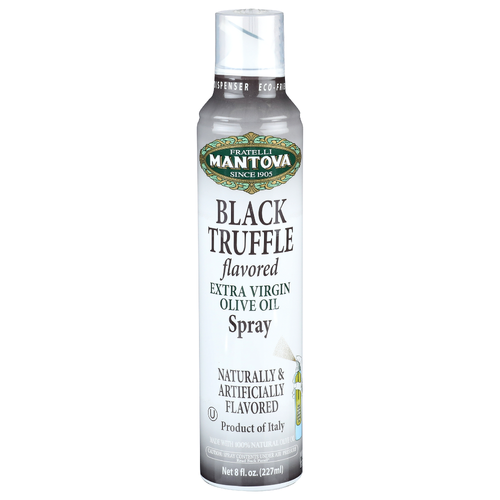 Mantova Black Truffle Flavored Spray Extra Virgin Olive Oil - 8 Fluid Ounce