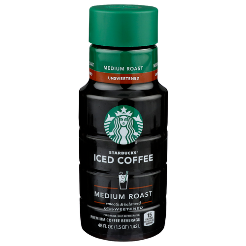 Starbucks Medium Roast Iced Coffee Unsweetened - 48 Fluid Ounce