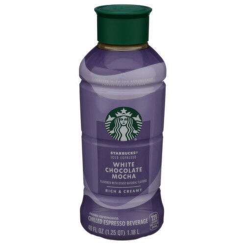 STARBUCKS White Chocolate Mocha Chilled Coffee Ch Iced Espresso Classics Choc Pl 1pkx8cs - 40 Fluid Ounce