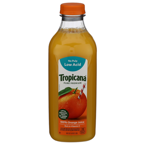TROPICANA Oj Low Acid Chilled Juice Ch Pure Premium Pl 1pk X 6cs - 46 Fluid Ounce