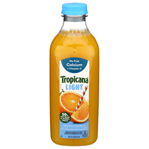 TROPICANA Oj No Ulp Chilled Juice Ch Light Orange w Calcium Pl 1pk X 6cs - 46 Fluid Ounce