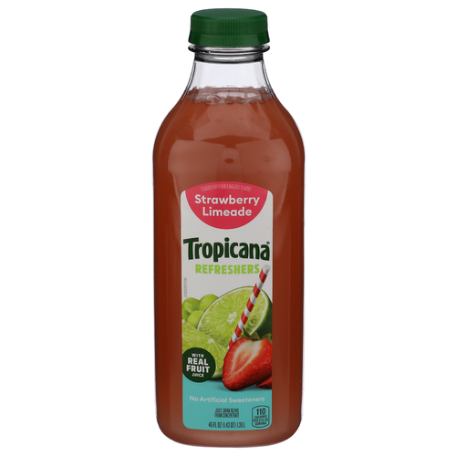 TROPICANA Strawberry Limeade Chilled Juice Ch Refreshers Pl 1pk X 6cs - 46 Fluid Ounce