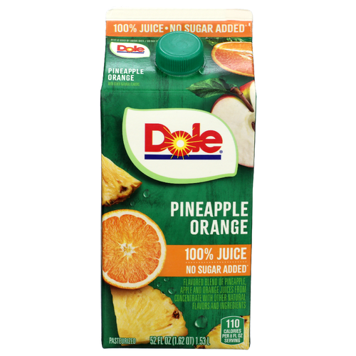 DOLE Chilled Juice Pineapple Orange Ct 1pk X 8cs - 52 Fluid Ounce