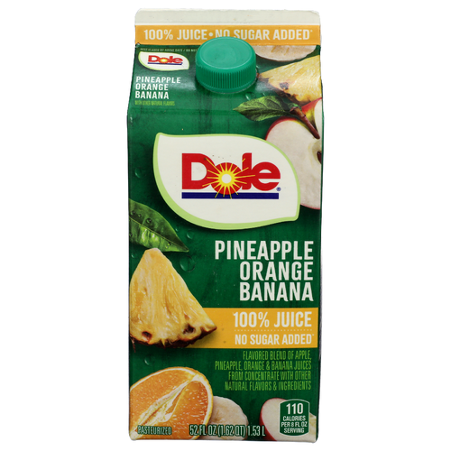DOLE Chilled Juice Pineapple Orange Banana Ct 1pk X 8cs - 52 Fluid Ounce