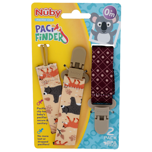 Nuby Pacifier Clip - 2 Count