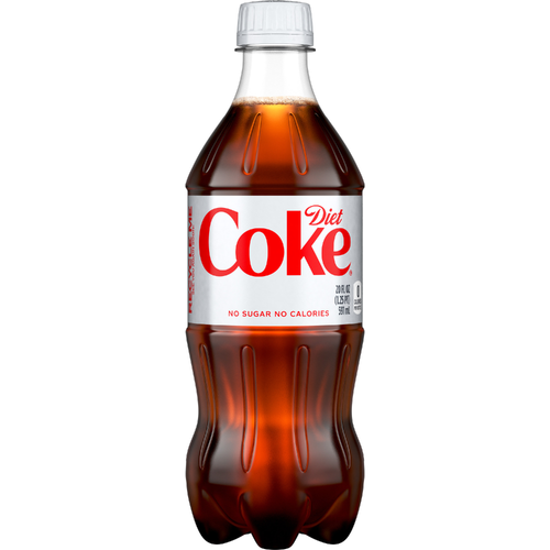 Diet Coke Soda Soft Drink, Bottle - 20 Fluid Ounce