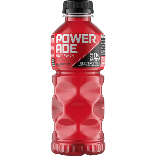 Powerade Fruit Punch Electrolyte Sports Drink, Bottle - 20 Fluid Ounce