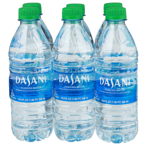 Dasani Purified Water - 16.9 Fluid Ounce - 6 Count