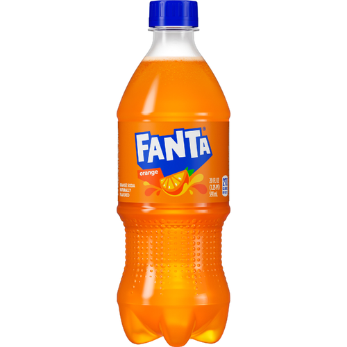 Fanta Orange Soda Soft Drink, Bottle - 20 Fluid Ounce