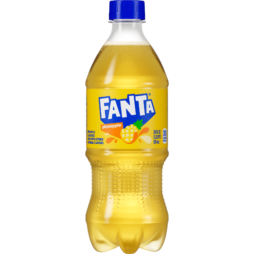 Fanta Pineapple Soda Soft Drink, Bottle - 20 Fluid Ounce