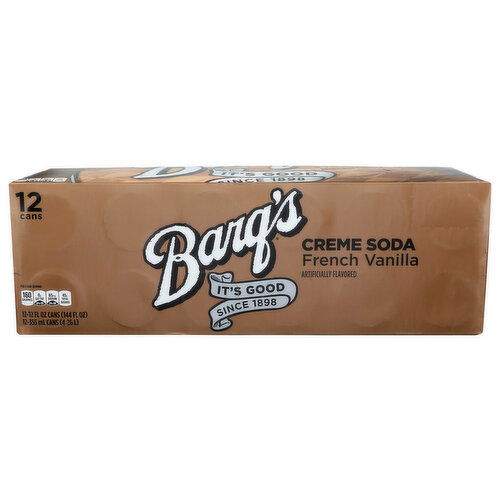Barq's French Vanilla Creme Soda - 12 Fluid Ounce - 12 Count