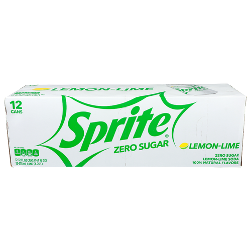 Sprite Lemon-Lime Soda Zero Sugar - 12 Fluid Ounce - 12 Count