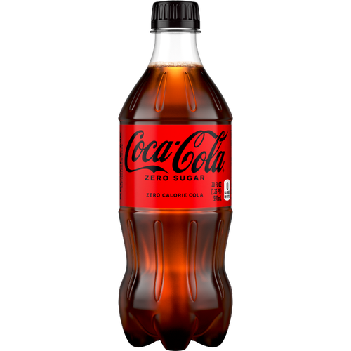 Coca-Cola Zero Sugar Soda Soft Drink, Bottle - 20 Fluid Ounce
