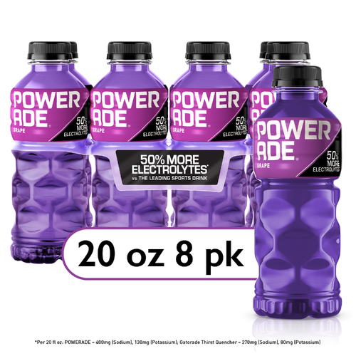 Powerade Grape Sports Drink Bottles - 160 Fluid Ounce Image 1 of 4