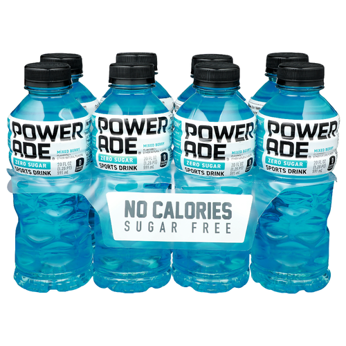 Powerade Zero Sugar Mixed Berry Sports Drink - 20 Fluid Ounce - 8 Count