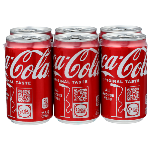 Coca-Cola Original Taste Coke - 7.5 Fluid Ounce - 6 Count